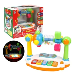Baby Piano Toys Kids Rotating Music Keyboard Light Sound, Musical Toy for Toddlers,Early Educational Music Toy Gift For Birthday