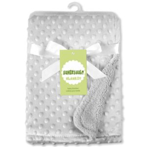 Baby Blanket Cuddle Blanket, Baby Blanket with Plush Fabric 100*75CM, Infant or Newborn Receiving Blanket for Crib