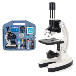 Kids Microscopes STEM Science Experiment Toy 300X-1200X 28 Pcs Microscope for Kids