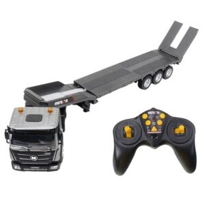 1:24 RC Trailer Truck, 9-Channel Radio Control Engineering Vehicle, Flatbed Trailer, RC Tractor Truck