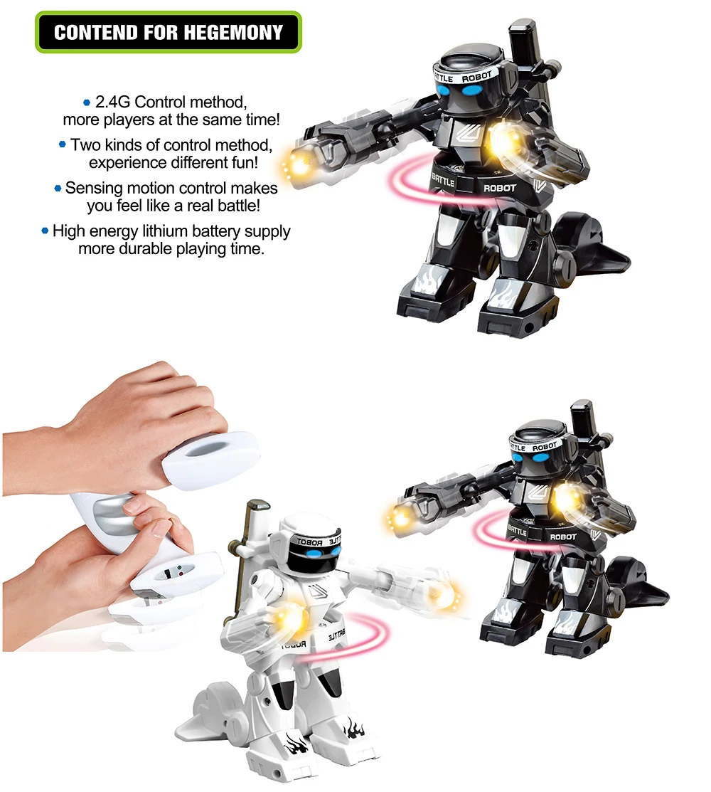New Arrivals Radio Control Toy 2 Player Combat Kinect Sparring Robot Infrared Kumite Interactive Toy for Kid Fighting Robot