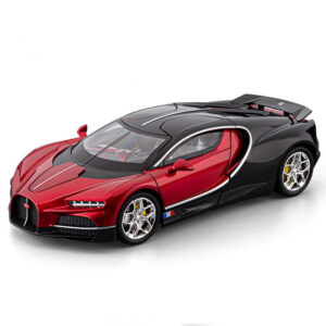 1:24 Scale Bugatti Tourbillon Alloy Diecast Metal Car Model Sound Light Pullback Door Open Toy For kids