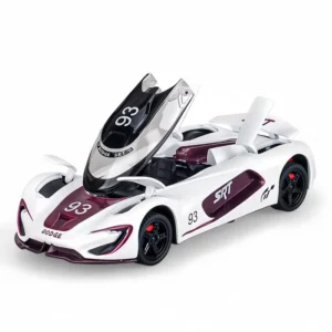 1:32 Diecast SRT TOMAHAWK Model Car Sound & Light Pullback Doors Super Car Decorate Ornament Toys