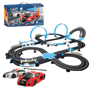 Sonic Storm Electric Remote Control Racing Track Set – Dual RC Cars, Autorama Circuit Raceway Toy for Kids