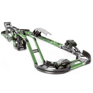 DIY Stunt Car Track Building Toy, Electric Track Racing Car with Free Assembly, Adventure Game Featuring Lights