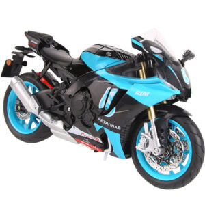 1:9 Scale Yamaha R1M Diecast Alloy Model Toy Sound Light with Movable Front Wheel Metal Model Toys