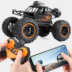 1:18 Scale 2.4G Alloy RC Stunt Climbing SUV Toy with 720P HD WiFi FPV Camera for Children