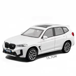 1:32 Scale BWM X3M Alloy Model Sound Light Pullback SUV Toy with Open Metal Doors for Car Display Collection