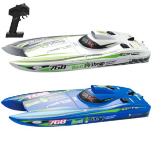 SJY-TX768 2.4G Remote Control Turbojet Boat 30km/h High-Speed Waterproof Kids Brushless Motor Ship Model Summer Toy Batteries