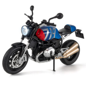 1:9 Scale BWM Latte Motorcycle Alloy Diecast Model Sound and Light Wheels Movable Metal Toys
