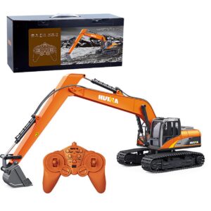 1:14 Scale 2.4GHz Engineering Car RC 15 Channel Simulated Alloy Remote Control App-Controlled Truck Toy