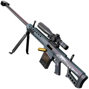 New Large Outdoor Soft Bullet Throwing Toy Gun for Kids – Barrett/AWM Style, Great for Outdoor Play for Boys.
