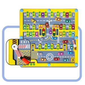 Multi-style Color & Number Wooden Bead Maze – Toddler-friendly Plywood Board Puzzle Toy for Early Education