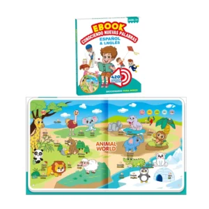 Kids Early Education E Book Learning Machine English and Spanish Bilingual Electronic Book Audio Book Point-reading Machine Toy