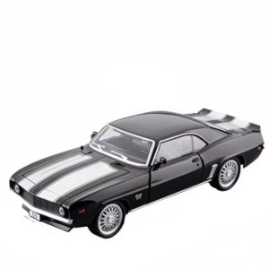1:32 Scale Metal Camaro SS Classic Diecast Toy Car Simulation Sound & Light Pullback Door Open Alloy Model  Car