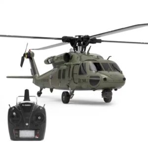 1:47 Scale 2.4G Black Hawk F09 UH60 6CH 3D Dual Brushless Direct Drive RC Helicopter - Flybarless Structure, Metal-Plastic Hybrid Material