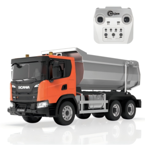 1:20 Scale Simulated Electric Scania Engineering RC Dump Truck Toy – Plastic & Alloy