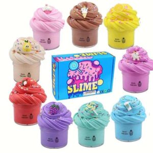 Butter slime fruit charm kit, soft, stretchy, non-sticky slime making set, scented clay fidget Toy
