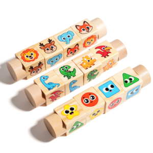 Kids Early Learning Cartoon Rotating Matching Blocks – Color Recognition Educational Toy