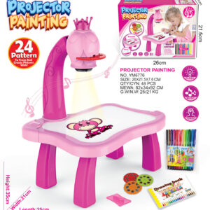 Hot Selling Led Projector Art Drawing Table Toys Kids Painting Board Desk Arts and Crafts Projection Educational Learning Toy