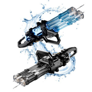 Gatling Electric Water Gun with Light Rotary Backpack Automatic Water Gun Large Capacity Outdoor Water Toy