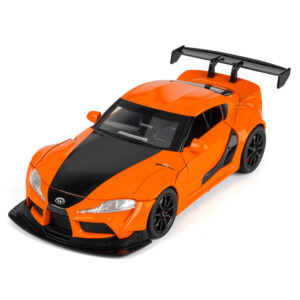 1:22 Scale Classic Supra Cast Diecast Metal Model Car with Sound Light Features Pullback Mechanism For Kids