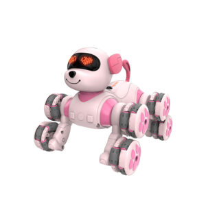 Smart Programming RC Stunt Robot Dog – Gesture Sensing & Interactive Remote Control, Rotating Dancing, Lights and Music Included