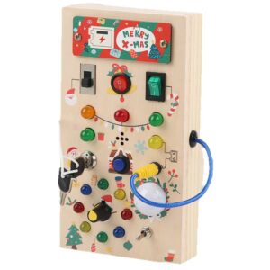 Wooden Switch Busy Board Lights Led Wooden Busy Board Toys