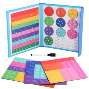 Montessori Magnetic Fraction Puzzle – Fun Math Learning Toy, Arithmetic Cognitive Teaching Aid