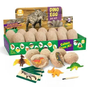 Realistic Dinosaur Egg Fossil Excavation Kit – Educational DIY Science Activity, STEM Learning Toy for Kids