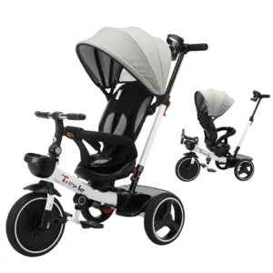 (US Warehouse) Baby Stroller Tricycle Ride Bike , 5-in-1, Adjustable Canopy, Sitting & Lying,Celerity Disassembly & Assembly,1-5 Years