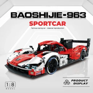 1:8 Scale 3460 Pcs Supercar Model Building Block Desk Decoration Assembly Sets Kid Toys