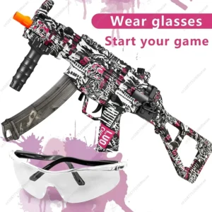 MP5K Manual & Electric Splatter Gun 2in1 Gel Ball Blaster CS Fighting Outdoor Game Toy Gun Paintball Splatter Ball Shooter