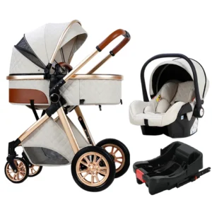 Luxury portable 3-in-1 travel baby stroller, high landscape, suitable for newborns, essential for travel