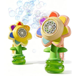 Seven Color Summer Toys Automatic Outdoor Party Wedding 120ml Sunflower Bubble Machine For Kids