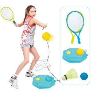 Indoor Outdoor Sport 42cm Single Tennis Trainer Rebound Ball Tennis Racket Kids With 2 Rackets