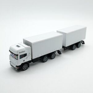 1:5 Scale Metal 21cm Double-Section Logistics Truck Container Box with Inertia Control