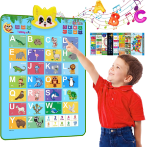 Kids 5 to 7 Years Educational Plastic Alphabet Board English Numbers and Letters Learning Poster Game