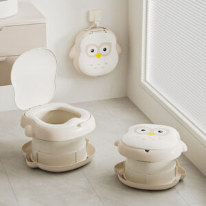 Cartoon Portable Baby Potty, Folding Toilet Training Seat, Kids Toilet Seat for Travel & Camping For Kids