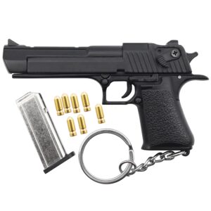1:4 Desert Eagle Metal Toy Handarm Model Gold Plated Key Chain Pendant Perfect Adult Toy
