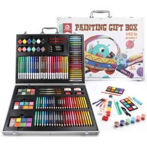 Colorful Painting Art Kit for Kids Gift Box Supplier Price Kit De Artes 145 Pieces of Art Sets