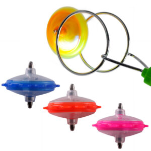 LED Flashing Spinning Top Anti Anxiety Fidget Sensory Toys Retro Magnetic Magic Gyro Wheel