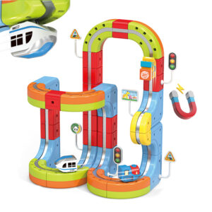High-speed Electric Diy Magnetic Track Building Blocks Toy Levitation Rail Track Set Magnetic Cubes Train Track for Kid