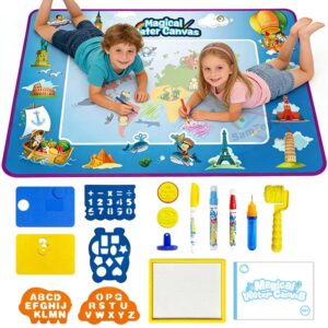 Large Painting Writing Color Water Drawing Mat Reusable Kids Water Canvas Aqua Magic Water Doodle Mat