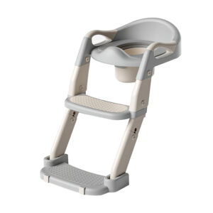 3-in-1 Fold Kids Ladder Potty Soft PVC PU Cushion Toddler Toilet Seat Collapsible Baby Training Potty