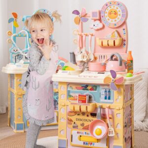 Simulation Kitchen Pretend Play Set, Dining Table Tool Role Playing Toy