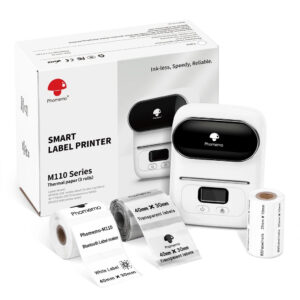 Phomemo M110 Label Printer Marcode for Shipping Labeling QR Code Clothing Mailing Sticker Printer
