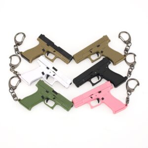 G45 Mini Pistol Replica Keychain with Detachable Plastic Pendant