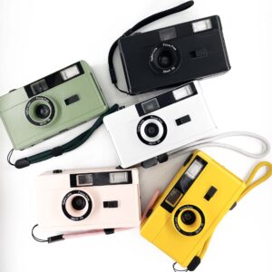 Retro half-frame 35mm reusable film camera with flash Available in multiple Colors Suitable For KIds
