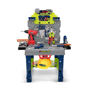 Kids Pretend Play Electric Table Workshop Power Diy Tools Set Toy with Sound